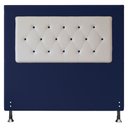 Ver imagem 1 de Cabeceira Casal 1,40m Havana Suede com Corino Branco - Pallazio - Azul