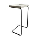 Ver imagem 1 de Mesa De Apoio Lateral Para Sofá Ou Cama Branca E Preta