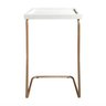 Mesa de Apoio Lateral para Sofá ou Cama Branca e Cobre - 2