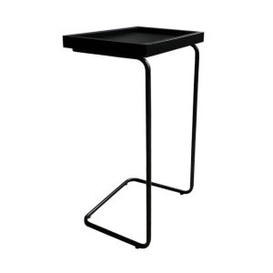 Mesa de Apoio Lateral para Sofá ou Cama Preta