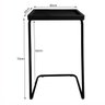 Mesa De Apoio Lateral Para Sofá Ou Cama Preta E Prata - 3