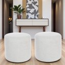 Ver imagem 7 de Kit 02 Puff Perse Redondo Decorativo Tecido Linho Puffe Banqueta