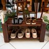 Sapateira Em Madeira Para Organizar Sapatos Cor Imbuia - 2