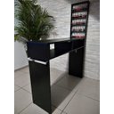 Ver imagem 5 de Kit Manicure Mesa 100cm + Expositor com Barras Aluminio MDF Preto