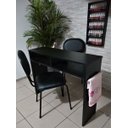 Ver imagem 7 de Kit Manicure Mesa 100cm + Expositor com Barras Aluminio MDF Preto