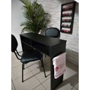 Ver mais imagens de Kit Manicure Mesa 100cm + Expositor com Barras Aluminio MDF Preto