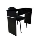 Ver imagem 2 de Kit Manicure Mesa 100cm + Expositor com Barras Aluminio MDF Preto