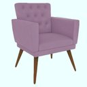 Ver imagem 2 de Kit 3 Poltronas Nina com Capitone - Rosa Bebê