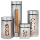 Ver imagem 1 de Kit 4 Pote Inox Visor Mimo Style Vítreo Fechamento Hermético