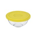 Ver imagem 2 de Pote de Vidro Tigela Redondo Marinex 500ml Tampa Amarela 2un: Transparente com Tampa Amarela