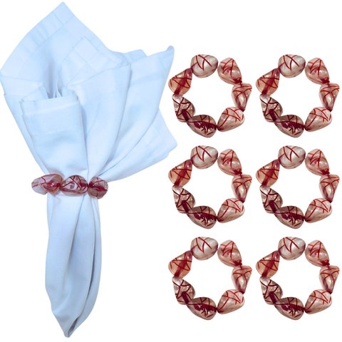 Kit 4 de Argolas de Guardanapo Halloween Neurônios Vermelho