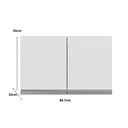 Ver imagem 2 de Módulo Suspenso Armário Aéreo P/ Cozinha Andreia 80cm C/2 Portas - Ajl Móveis