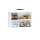 Ver imagem 3 de Módulo Suspenso Armário Aéreo P/ Cozinha Andreia 80cm C/2 Portas - Ajl Móveis