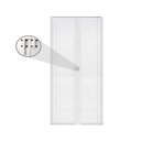 Ver imagem 1 de Porta de Alumínio Camarão Com Trinco Lado Direito 210x70cm Branco Allo Esqudrias