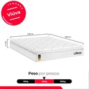 Ver imagem 3 de Colchão Viúva Life D33 Pillow Top Branco 17x128x188cm