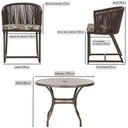 Ver imagem 3 de Mesa com 4 Cadeiras e Noronha Estofado 6 Trama Original Marrom