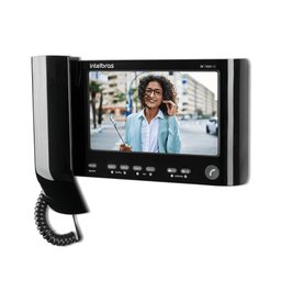 Módulo Interno Videoporteiro Iv 7000 Hs In Preto Intelbras Monitore até 4 Ambientes - 1