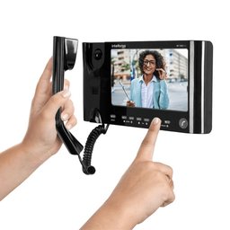 Módulo Interno Videoporteiro Iv 7000 Hs In Preto Intelbras Monitore até 4 Ambientes - 4