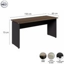 Ver imagem 4 de Mesa Retangular Escrivaninha 150 cm X 60 cm Tampo 25 mm Pés Painel F5 Office Cor:Málaga com Preto