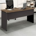 Ver imagem 6 de Mesa Retangular Escrivaninha 150 cm X 60 cm Tampo 25 mm Pés Painel F5 Office Cor:Málaga com Preto