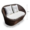 Ver imagem 3 de Conjunto Ibiza - 2 poltronas + 1 sofá + 1 mesa redonda - Duna Cru