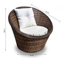 Ver imagem 6 de Conjunto Ibiza - 2 poltronas + 1 sofá + 1 mesa redonda - Duna Cru