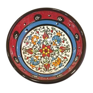 Bowl Turco Pintado de Cerâmica Vermelho Liso 12cm