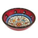 Ver imagem 2 de Bowl Turco Pintado de Cerâmica Vermelho Liso 12cm