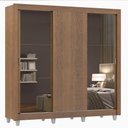 Ver imagem 3 de Guarda Roupa Casal Madesa Mônaco 3 Portas de Correr com Espelhos com Pés