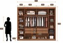 Ver imagem 2 de Guarda Roupa Brusque com Espelho 8 Gavetas Novo Horizonte Cumaru/Fendi