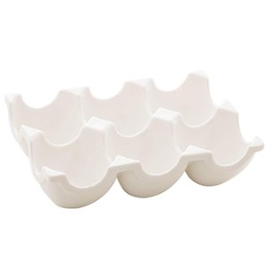 Bandeja para 6 Ovos de Porcelana New Bone Montana 14x9,5x3cm - Lyor