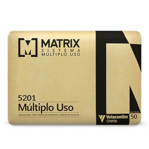 Massa Pronta Multiplo Uso 50 Kilos - 6054231 - Matrix - Votorantim Argamassa Multiplo Uso 50 Kilos -