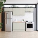 Ver imagem 1 de Cozinha Completa Fineze 8 Portas 2 Gavetas com Tampo 100% MDF Areia Hp/Cinamomo - Henn