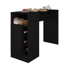 Ver imagem 1 de Bancada Gourmet para Cozinha de 136,5 Cm C/ 1 Porta e Nichos Preto Fosco