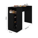 Ver imagem 4 de Bancada Gourmet para Cozinha de 136,5 Cm C/ 1 Porta e Nichos Preto Fosco