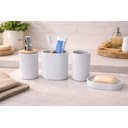 Ver imagem 1 de Conjunto para Banheiro com Tampa de Bambu - Grafite