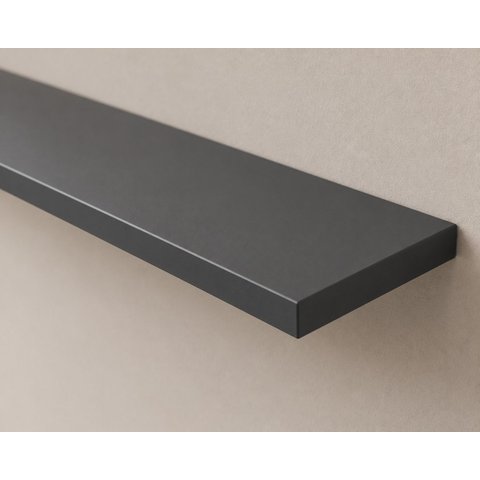 Prateleira 130x20x1,5 cm em MDF Grafite com Suporte Invisível – Cor Grafite | Suporta até 7 kg