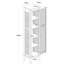 Ver imagem 3 de Cristaleira Remy 1 Porta Cor Preto com Base Amêndoa 180 Cm - 60758