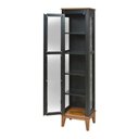 Ver imagem 2 de Cristaleira Remy 1 Porta Cor Preto com Base Amêndoa 180 Cm - 60758