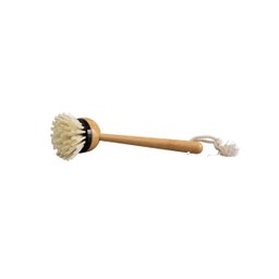 Escova Multiuso de Limpeza com Cabo de Bambu Louça Cozinha - Preto - 3