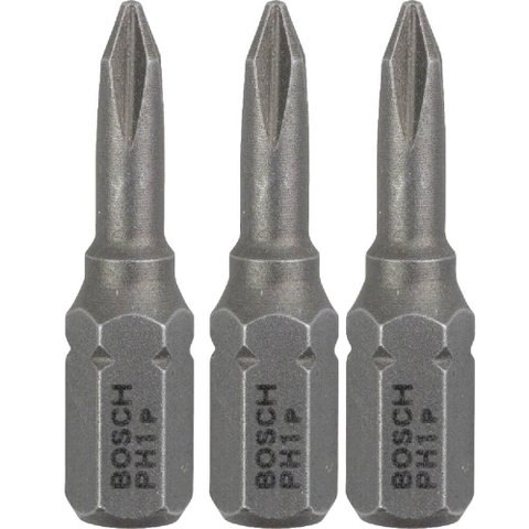 Bits Phillips Extra Hard PH1 25mm 3 Unidades - 2607001508000- BOSCH