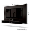 Ver imagem 3 de Painel Suporte para Tv até 43 Polegadas Fox New com Nicho Preto Fm