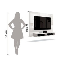 Painel para Tv até 43 Polegadas 2 Nichos Fox New Edn Móveis - Branco - 4