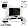 Painel para Tv até 43 Polegadas 2 Nichos Fox New Edn Móveis - Branco - 5