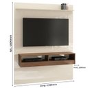 Ver imagem 2 de Painel para Tv até 50 Polegadas Off White e Naturale 120cm