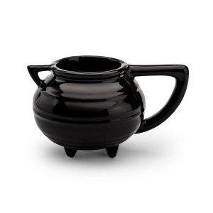 Caneca 3d Caldeirão de Bruxa 380 Ml Cerâmica Artesanal:preto