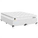 Ver imagem 1 de Cama Box Queen Couro Branco + Colchão Life D33 Pillow Top Branco 61x158x198cm - e-Shop Casa