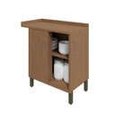 Ver imagem 3 de Balcão de Canto com 1 Porta Syrah 90cm MDF Móveis Ronipa:Castanho/Chumbo