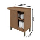 Ver imagem 6 de Balcão de Canto com 1 Porta Syrah 90cm MDF Móveis Ronipa:Castanho/Chumbo