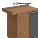 Ver imagem 4 de Balcão de Canto com 1 Porta Syrah 90cm MDF Móveis Ronipa:Castanho/Chumbo
